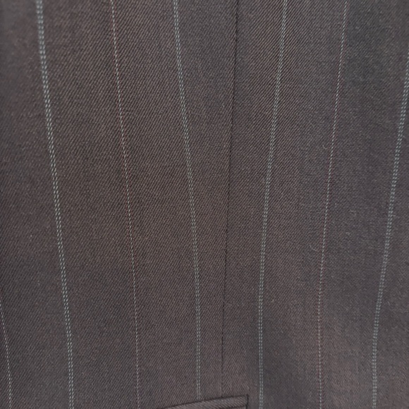 Lauren Ralph Lauren Pinstripe Wool Blazer Brown Academia Preppy Office 10P - Picture 7 of 12